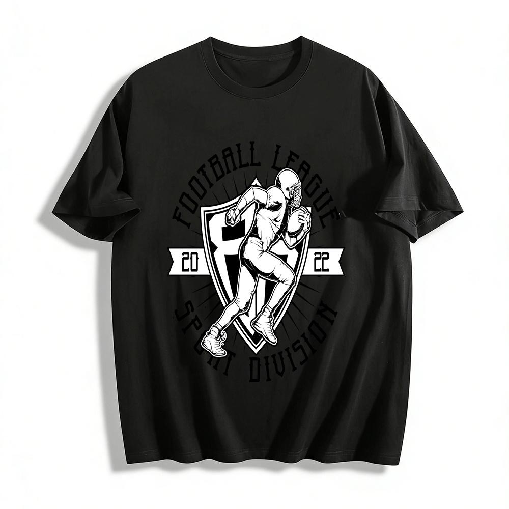 2022 Футбольная Лига Спортивный Дивизион Графическая Повседневная Футболка Футболка из чистого хлопка XXS
