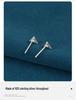 Elegant S925 Sterling Silver Crushed Ice Triangle Stud Earrings for Women, Minimalist Ins Style, Comfortable for Sleeping.