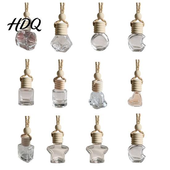 Essential Oil Car Diffuser Perfume Bottle Pendant Creative Hanging Air Freshener Gift for Friends Family Vehicle Portable Holder Interior