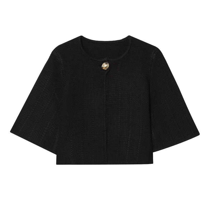 Za New Fall Women's Clothing 2025 Fashion Wind Fashion Simple Buttons Structure Knitting Outwear 4192122