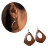 Elegant Wooden Earrings Geometric Design Lightweight And Comfortable Great For Enhancing Fall And Winter Fashion Styles