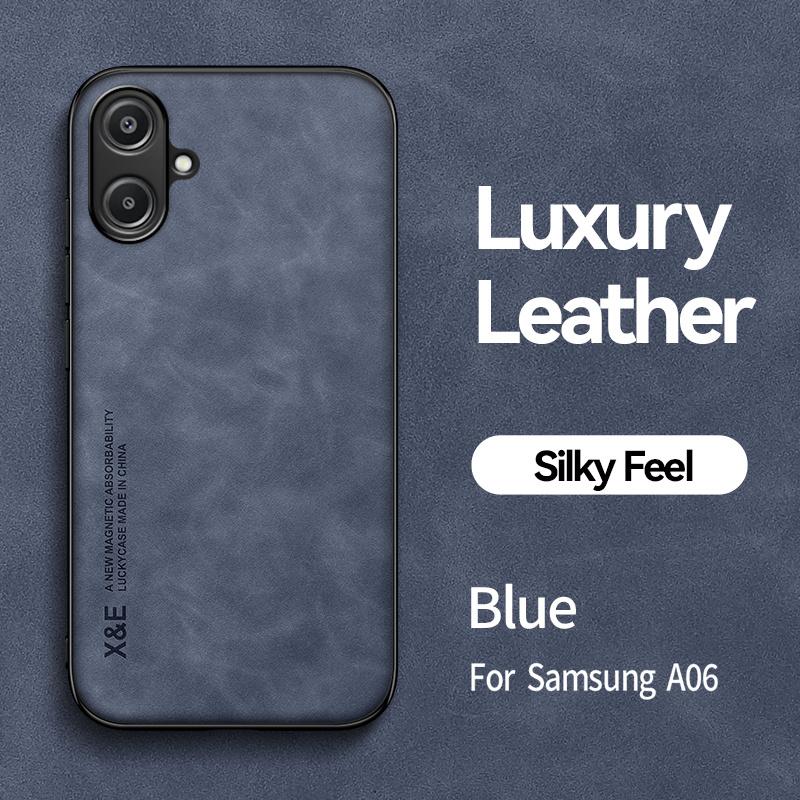 Funda For Samsung Galaxy A06 Case Leather Magnetic Silicone Shockproof Phone Case for Sumsung A06 A 06 GalaxyA06 6.7" Back Cover