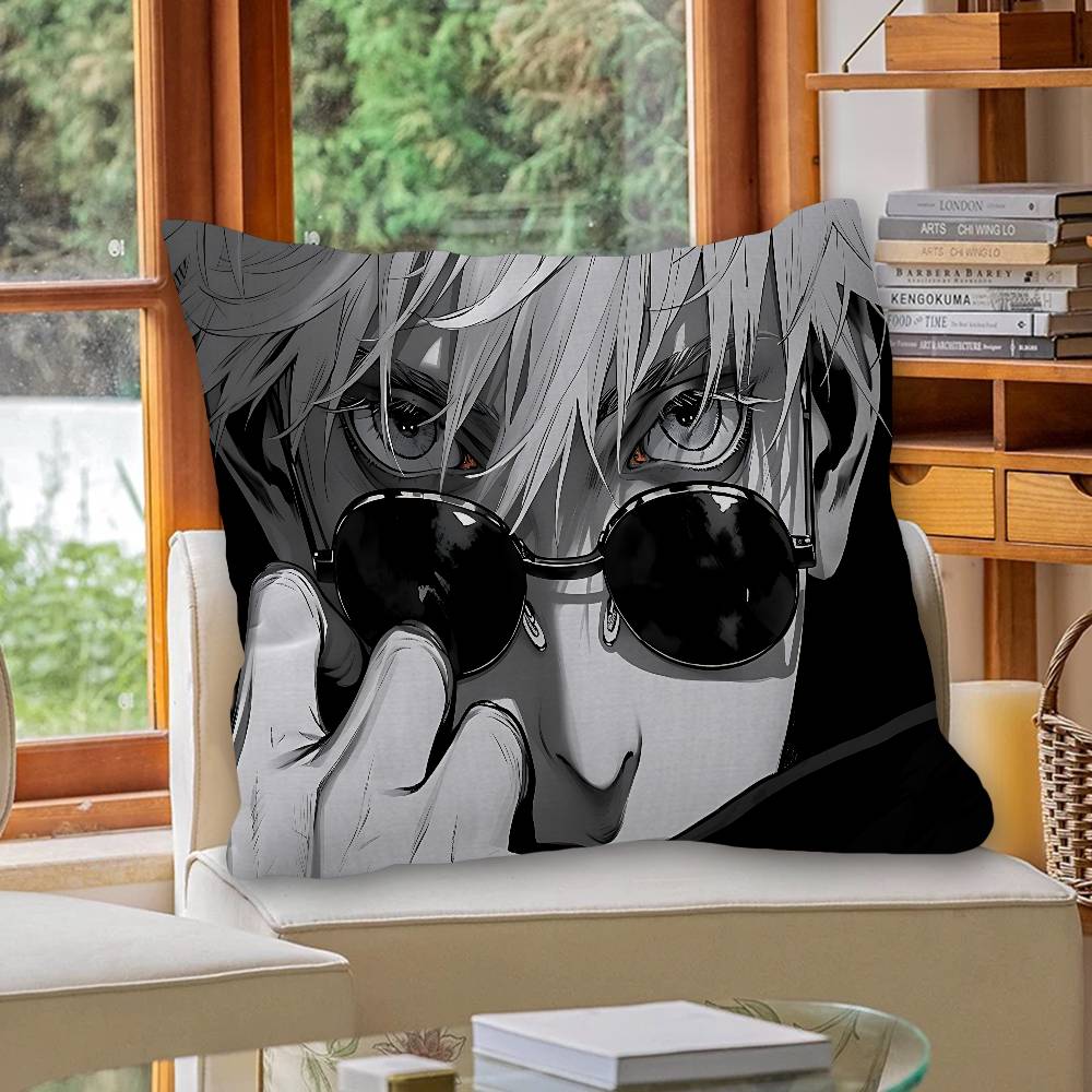 S-Satoru G-Gojo Anime Pillowcase toon Gift Cushion Cover Bedroom Home Sofa Chair Seat Decor pillow case