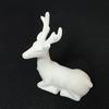 Easter Couple Deer White Glazed Porcelain Ceramic Crafts Ornaments Decorations for Home Decro Fairy Garden Accessories for Gifts