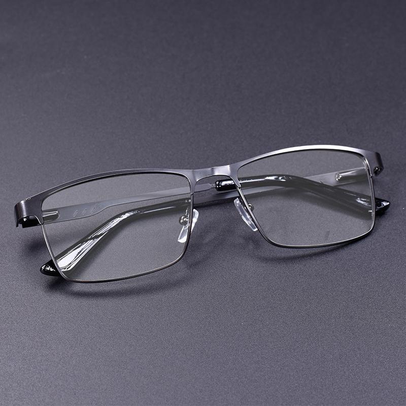 

Stainless Steel Full Frame Anti Blue Light Presbyopic Glasses For Business Oversize Metal Eeyglasses For Men+75+125+175+225+275 +1.25