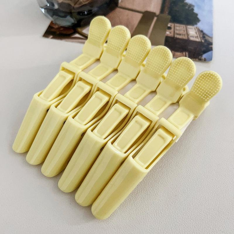 6Pcs Alligator Hair Clips Clamps Claw Section Hairpin Enhanced Crocodile Non-Slip Clips Salon Hair Styling Accessories