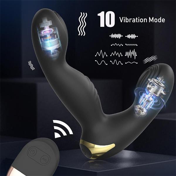 Male Prostate Massager Remote Control Anal Vibrator for Man 10 Modes Testis Stimulate Adult Sex Toys 18+