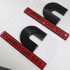 2Pc Set Compatible with Cummin Turbo Emblems for 2500 3500 Fender Badges (Black Red)