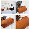 Duża Retro Płócienna Torba na Ramię z Korduroy dla Kobiet 2023 - Casualowa Torba Crossbody dla Studentów