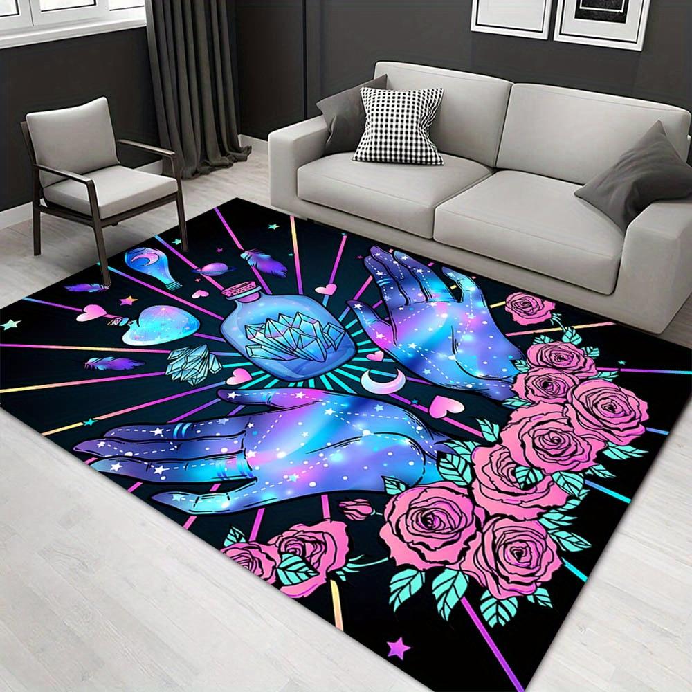 

1pc 19142288270 Pattern Carpet, Area Rug For Living Room Bedroom Room Bed Chair Laundry Entryway Corridor Yard Non-slip Outdoor Camping Rug 60cm by 90cm