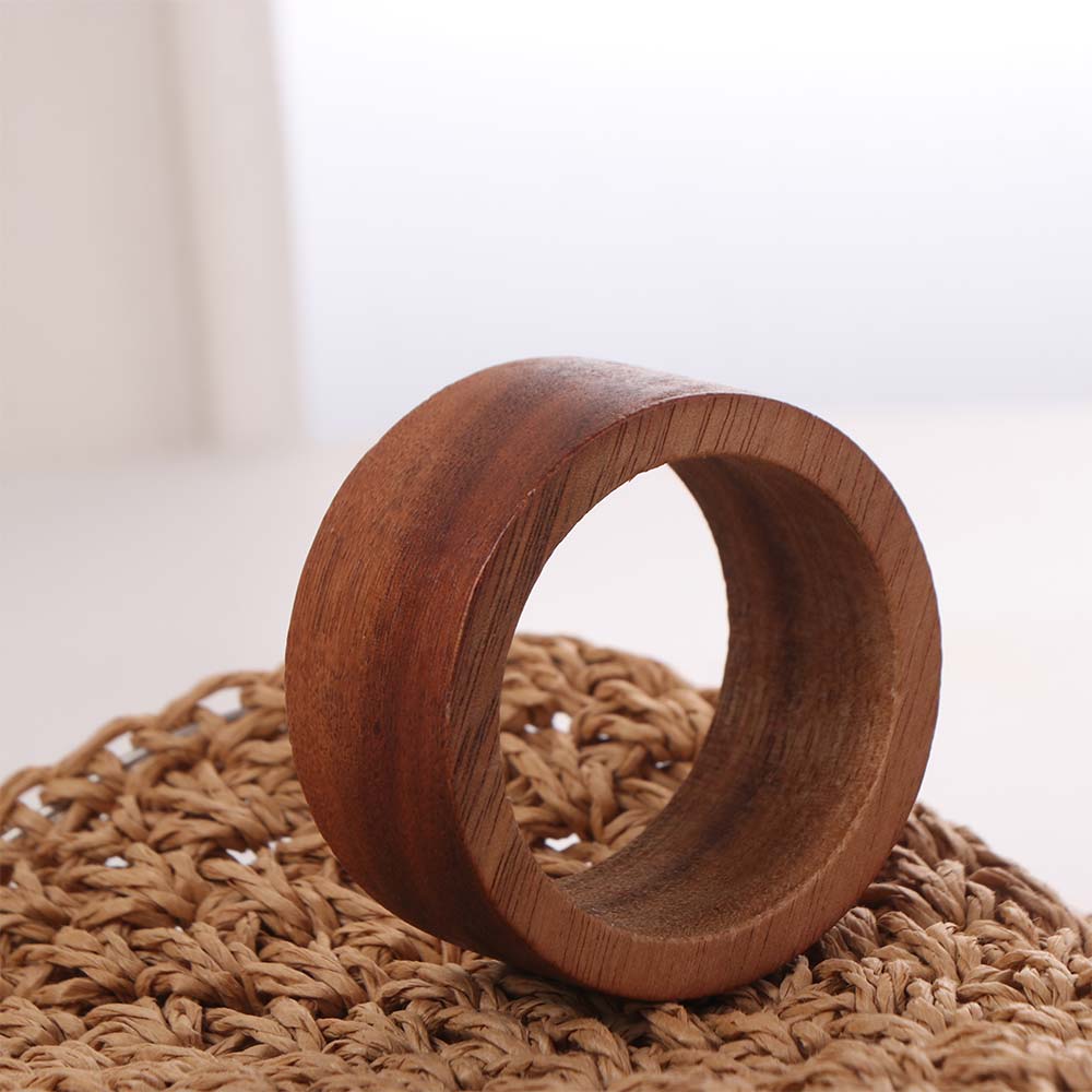 3PCS Fashion Napkin Buckle Versatile Table Napkin Holder Creative Wooden Napkin Rings Party
