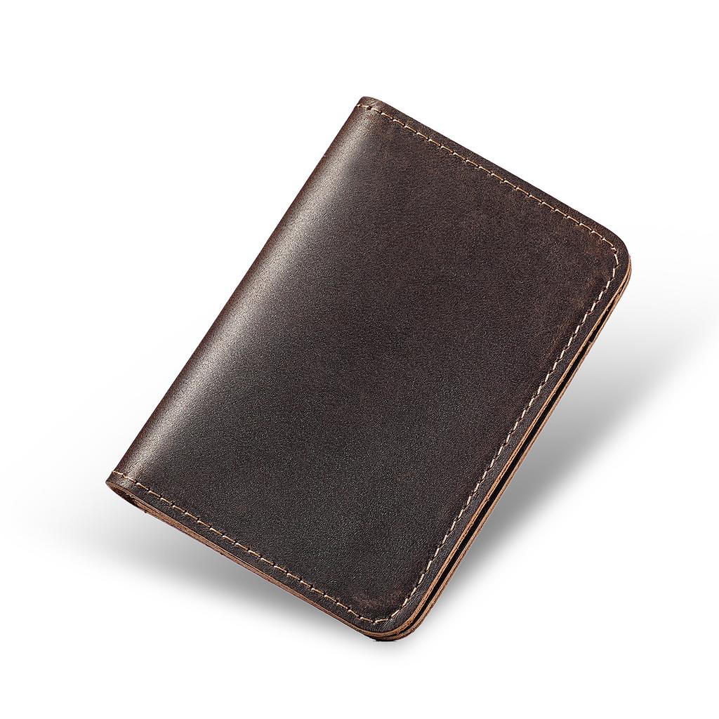 Handmade Leather Cards Holder Vintage Style Minimalist Leather Credit Card Wallet Id Wallet for Men Protector Sleeve