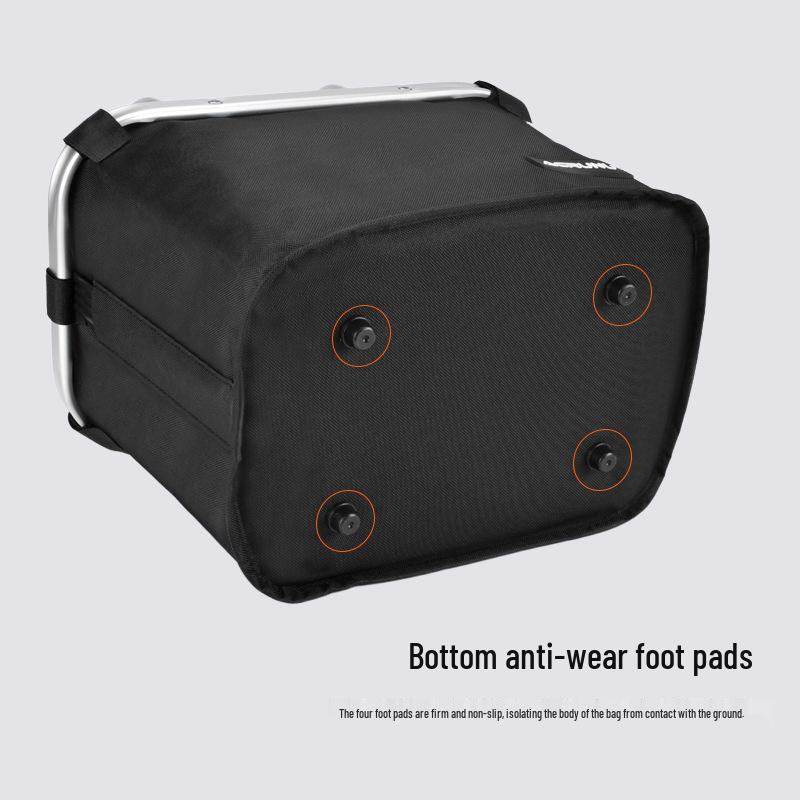 ACRUNU Waterproof Front Basket for Mountain Bike & Electric Scooter - Commuting Foldable Aluminum Alloy Handheld Basket