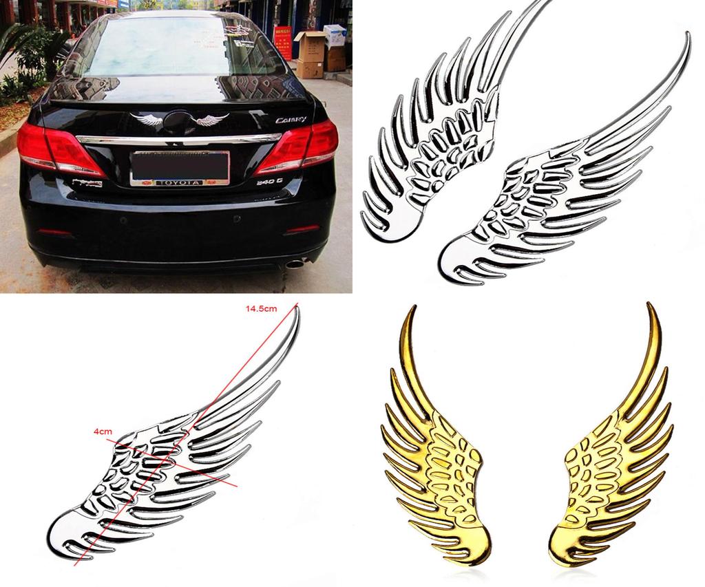 Premium Quality 3d Stainless Steel Angel Eagle Wing Decal Stickers For Cars And Trucks