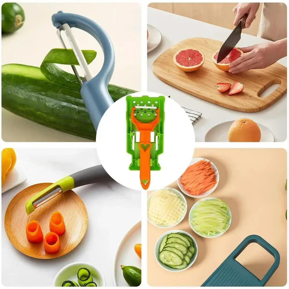 2025 Multifunctional Kitchenware Set, Upgraded Julienne Peeler Vegetable Peeler, All Kinds of Fruits and Vegetables