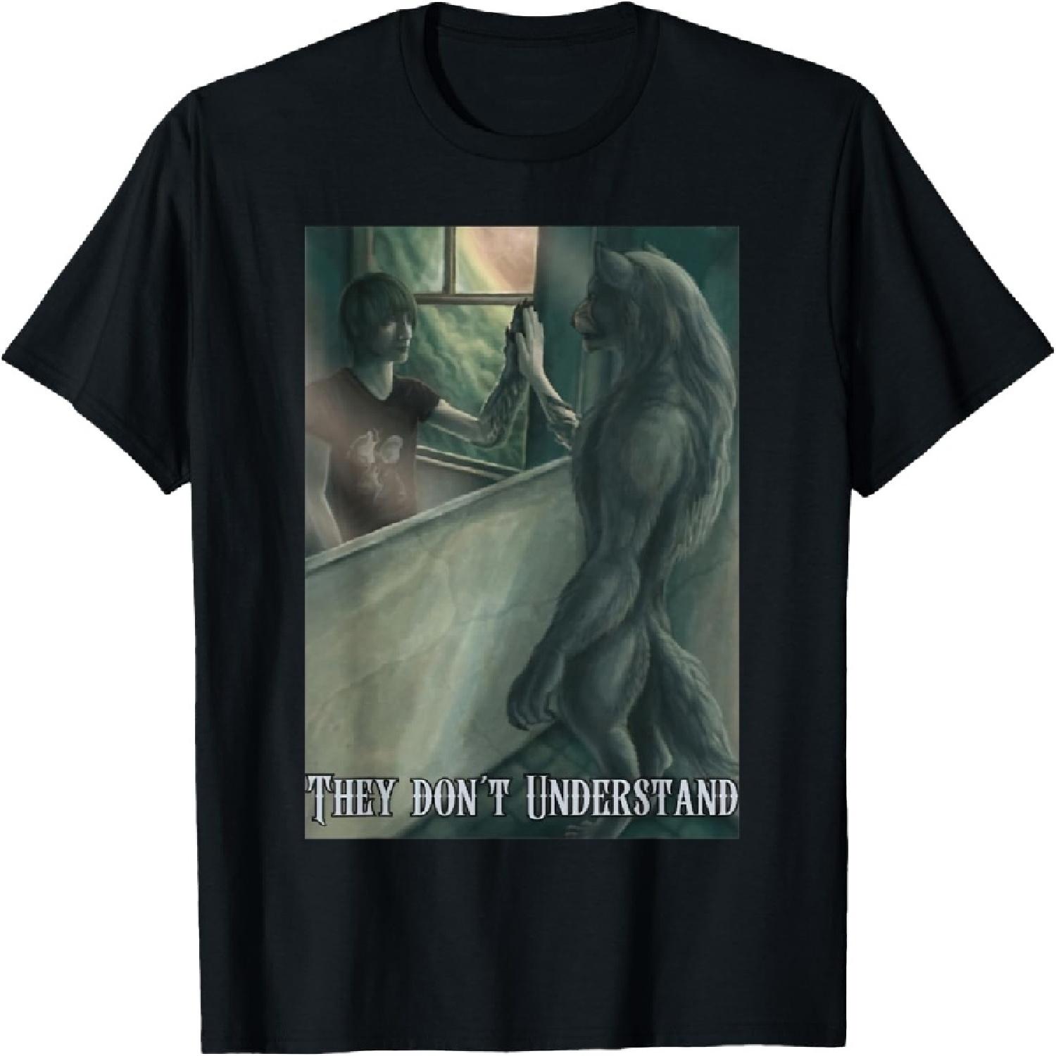 Мем про разрывающего оборотня Альфа-оборотень Буквально я Футболка(3) S