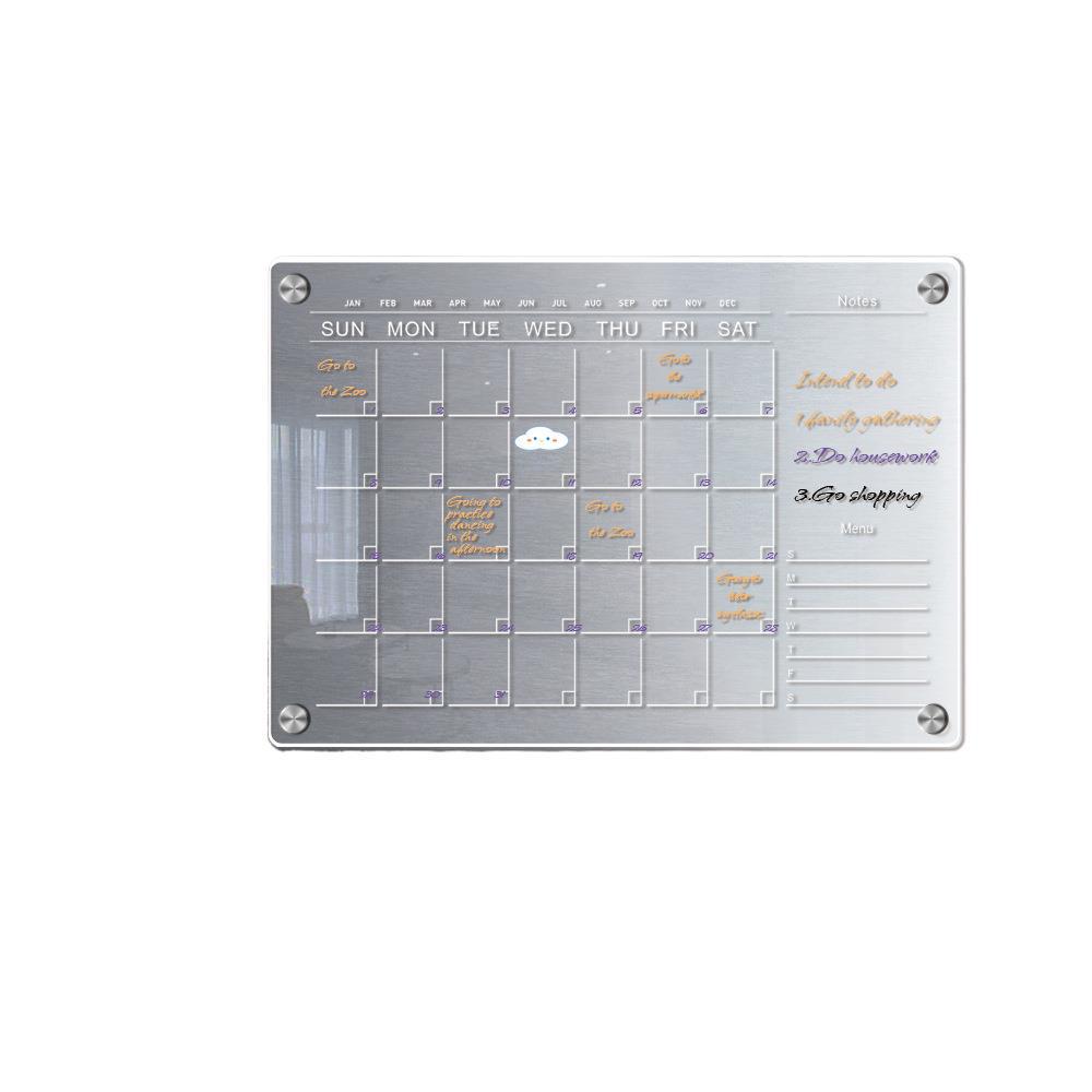 3D Magnetic Acrylic Erasable Weekly/Monthly Planner Board for Fridge