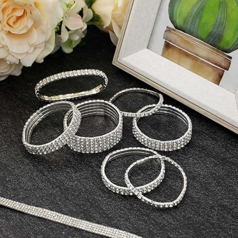 Bridal Versatile Korean Version Super Flash Full Diamond Elastic Bracelet Bracelet