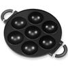 7-hole Octopus Meatball Frying Pan Baking Tray Mold with Ergonomic Handle Aluminum Alloy Meat Ball Maker Pan for Home Kitchen