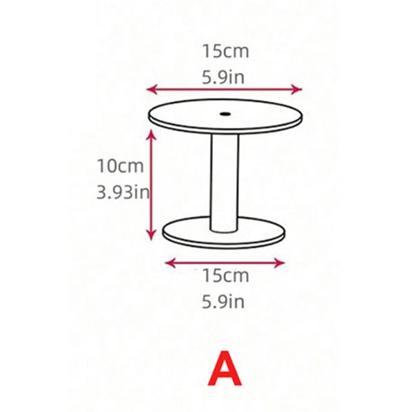 Transparent Acrylic Round Cake Stand for Desserts, Cupcake Rack, Pastry Candy Display Stand for Wedding, Event, Birthday Party
