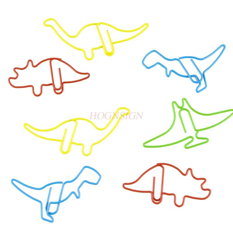 10 Stück Bunte Tier Dinosaurier Büroklammer Lesezeichen Kreativ Niedlich Plastik Cartoon Nadel Geschenk