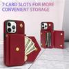 Crossbody Lanyard Leather Wallet Card Phone Case For iPhone 17 Air 16E 16 Pro Max 15 14 Plus 13 12 11 XS XR X Flip Stand Cover