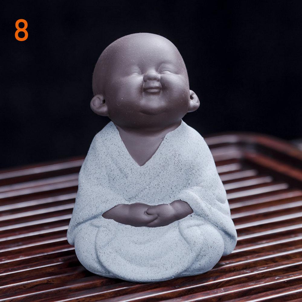 

Статуэтки Будды Маленький Монах Геомантическая Декорация Фигурки из Фиолетового Песка Домашний Декор Скульптуры Чайный Питомец Ремесла Цветной Песок Керамика