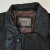Strathconar Sheepskin Leather Padded Coat Men L Black(USED)
