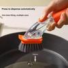 Household Kitchen Scraper Brush Cleaning Splash Guard Multi-Function Scrub Brush with Squeegee