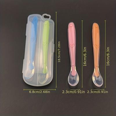 1set Hardcover Silica Gel Spoon, Durable Home Kitchen Eating Tableware Set, Suitable For Kitchen, Restaurant, Dormitory, Outdoor Dinner Party