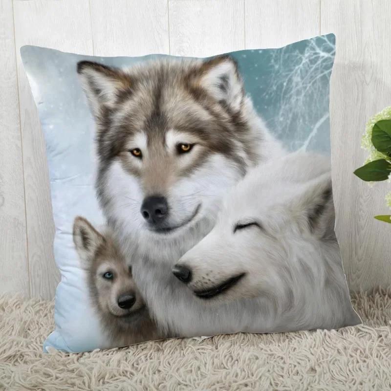 Pillowcase Wolf Pattern Wedding Animal