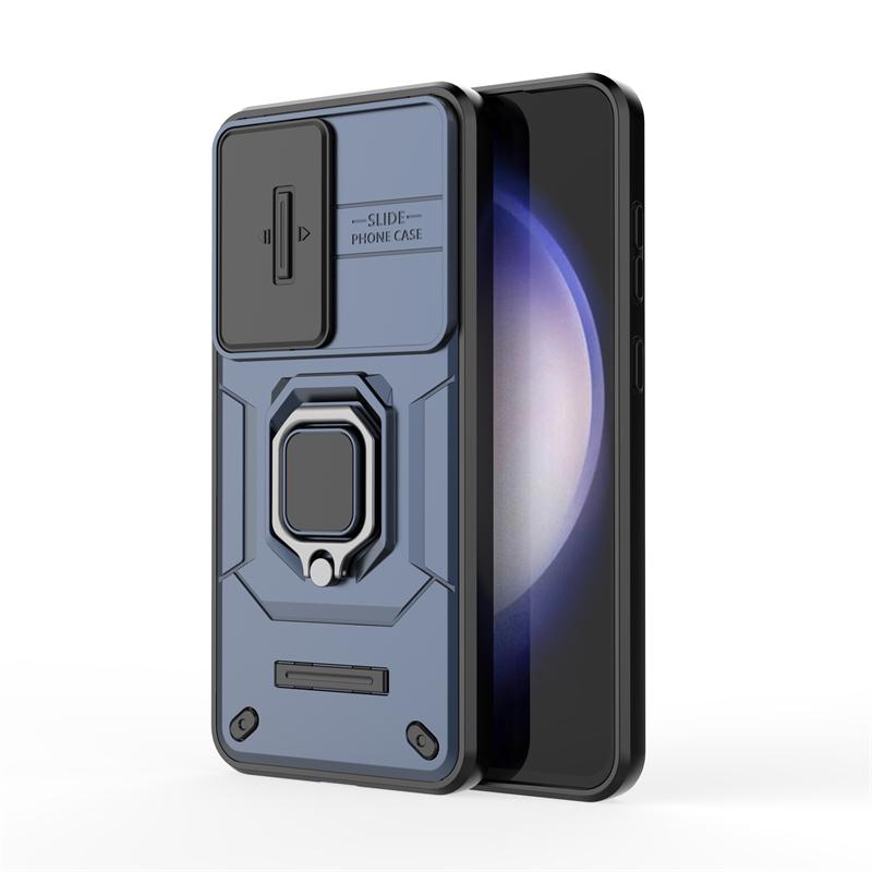 Shockproof Case For Samsung Galaxy S24 FE Case Samsung S24FE Ring Holder Magnetic Back Cover For Samsung S24 FE Push Window Case