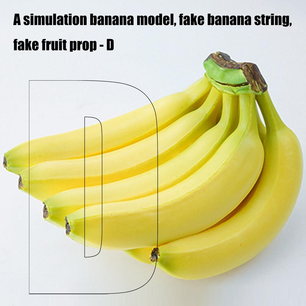 Artificial Banana Simulation Banana Fruit Model for Home Kitchen Wedding Table Decoration Basket Display Photography