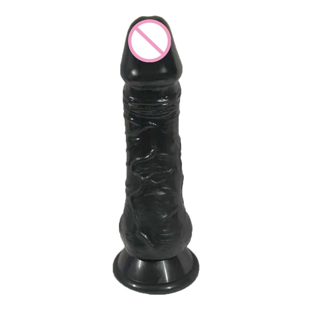 Toy Large Black Realistic Suction Cup G Massager