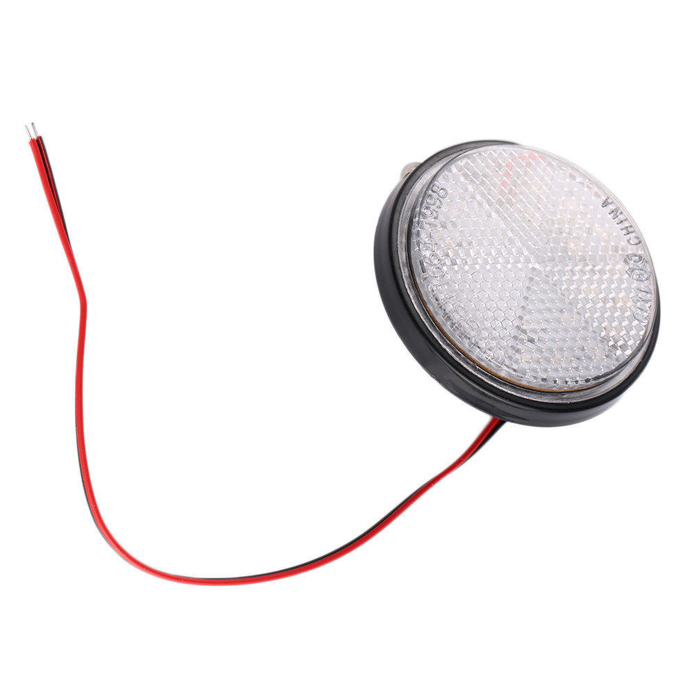 Universal 2 x 24 LED Motorcycle Round Reflector Tail Brake Turn Signal Light KW