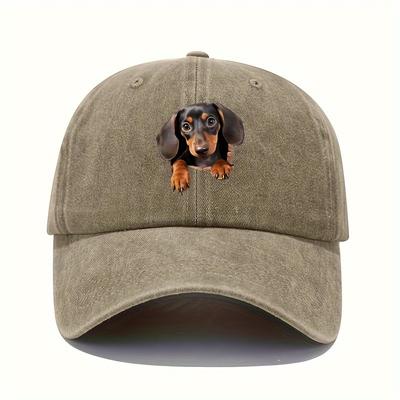 Casquette de baseball vintage avec imprimé de chien, polyvalente et tendance pour hommes et femmes