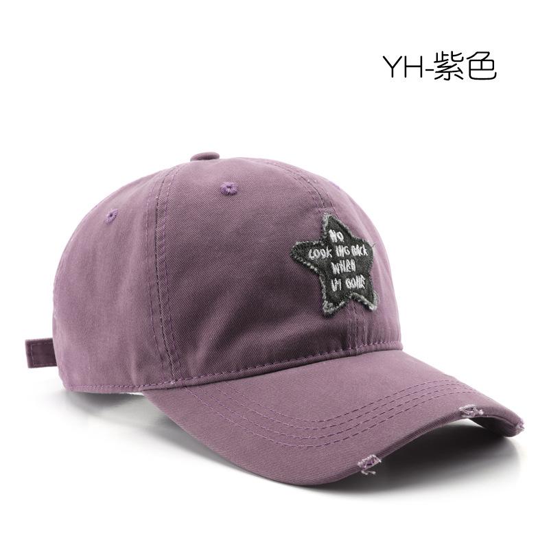 

Personalized patch Alphabet cap Outdoor travel Sunscreen Shade Sun hat Baseball cap фіолетовий