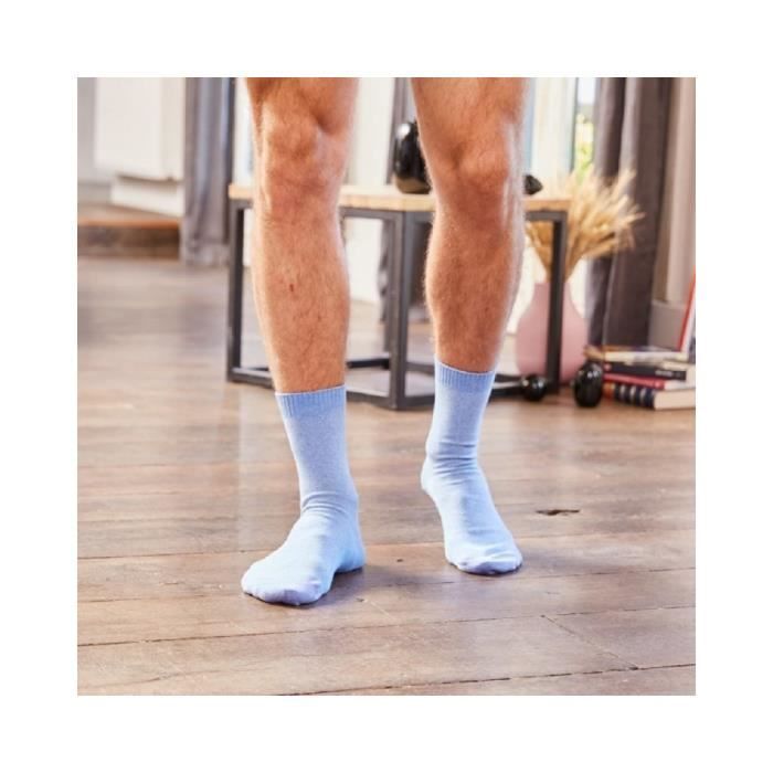 Chaussettes maille piquée - billybelt - bleu clair et violet