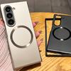 Ultra Thin Metal Paint Plating Magnetic Frosting Case For Samsung Z Fold 7 6 5 4 3 Slim Matte For Magsafe Wireless Charge Cover