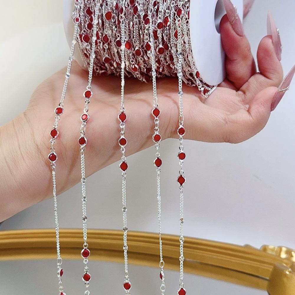 Antiquity Style Jewelry Making Chain 10 Meter Length Rhinestone Charm Pendant  For Girls