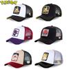 High Quality Embroidery Baseball Cap Pikachu Gengar Snorlax Psyduck Anime Adjustable Breathable Mesh Hat Cosplay Gifts