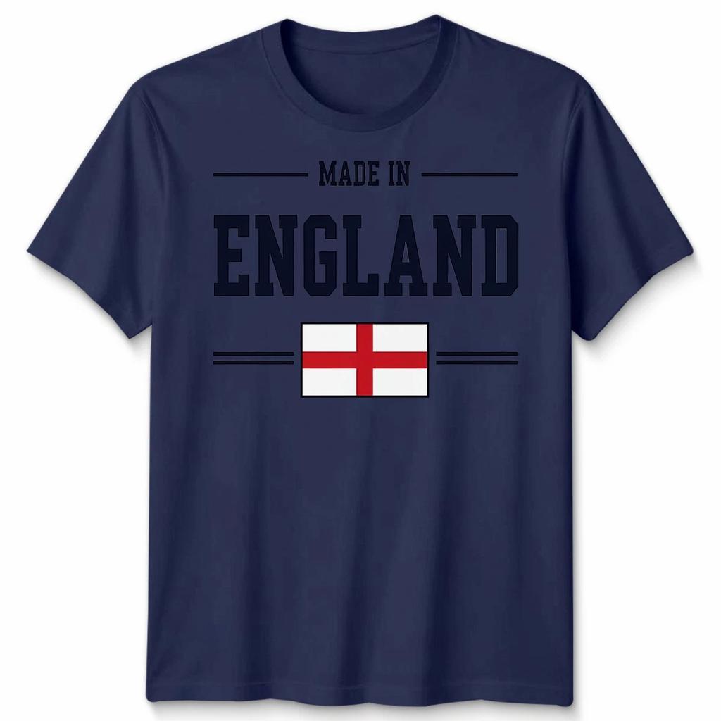 Made In England Unisex Tshirt With Cross Of St George'S Day Clothing Flag
