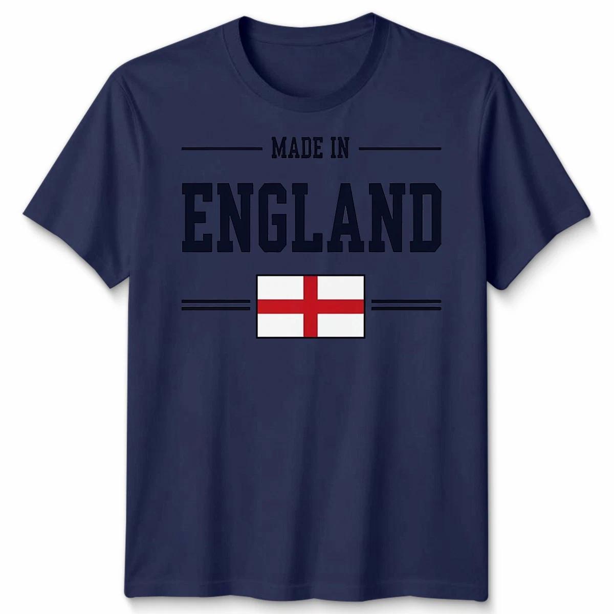 

Made In England Unisex Tshirt With Cross Of St George S Day Clothing Flag L