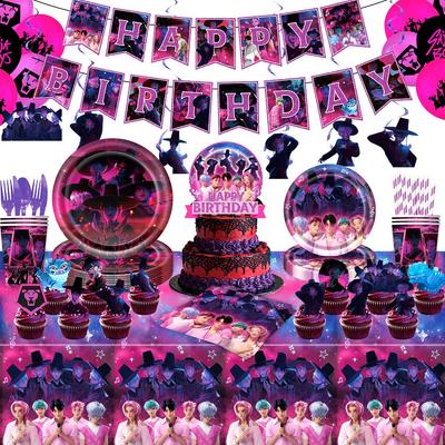 Saja Boys Birthday Party Supplies Balloon Theme Disposable Tableware Set with Plates Cups Tablecloth Decorations