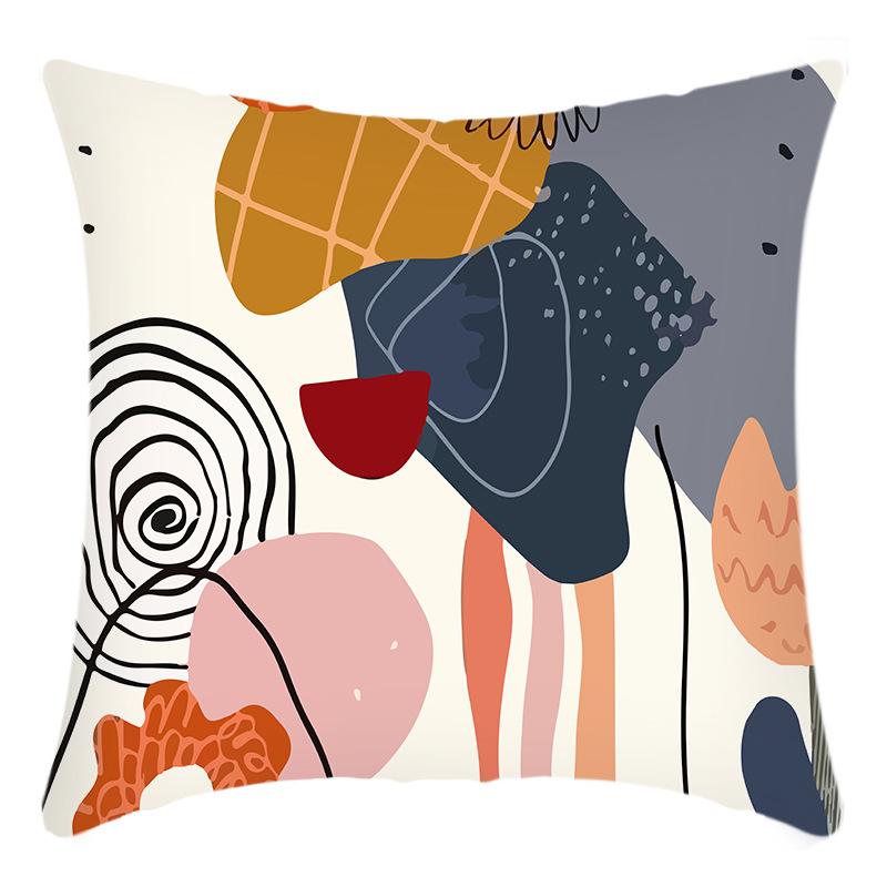 New Art Abstract Print Letter Print Pillowcase Home Sofa Cushion Cover