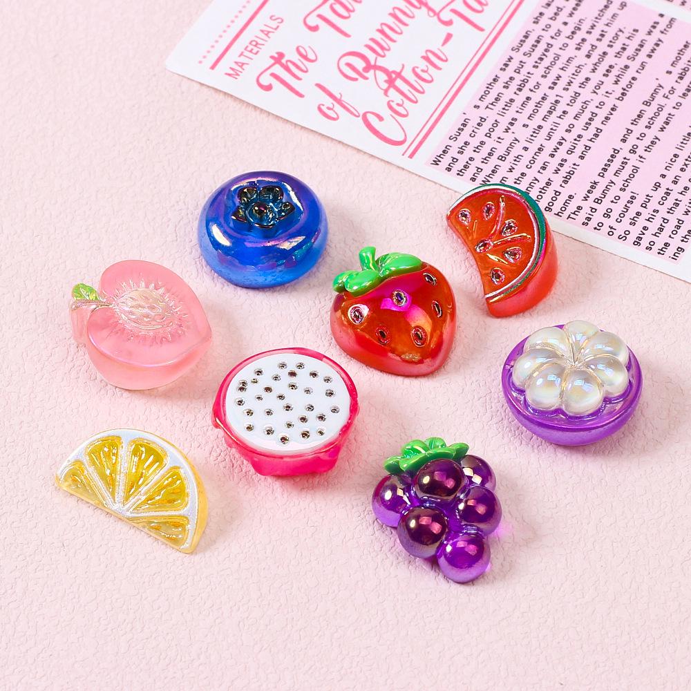 Electroplated Grape Resin Edible Toy DIY Cream Glue Clog Shoe Buckles Jewelry Accessories