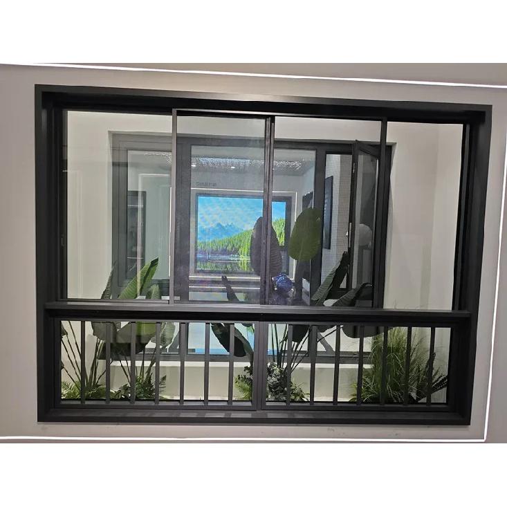 DN Aluminium Sliding Window 2.0mm Thermal Break Structure Slide Window Smoothly Metal Frame Soundproof Window for House