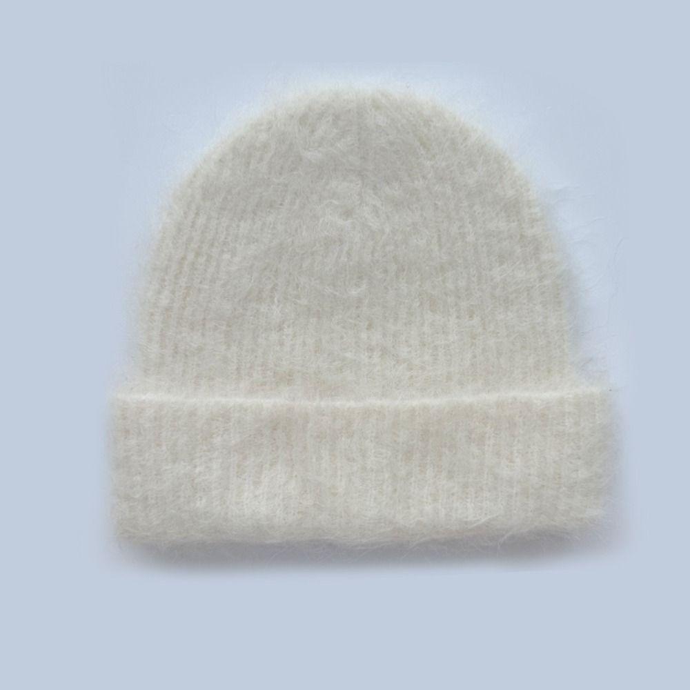 Cold-proof Fluffy Knitted Hat Thicken Keep Warm Caps Fashion Plush Bonnet Women Accessories