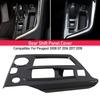 Car Gear Shift Panel Cover Decoration Trim Styling Carbon Fiber Silver For Peugeot 3008 GT 5008 2016- 2018 For Left Hand Driver