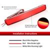 2PCS LED Rear Bumper Brake Lights For Toyota Prius V 2012-2017 Scion tC 2014-2016 NOAH/VOXY 80 Prius 40 Esquire Spade Red Bulbs